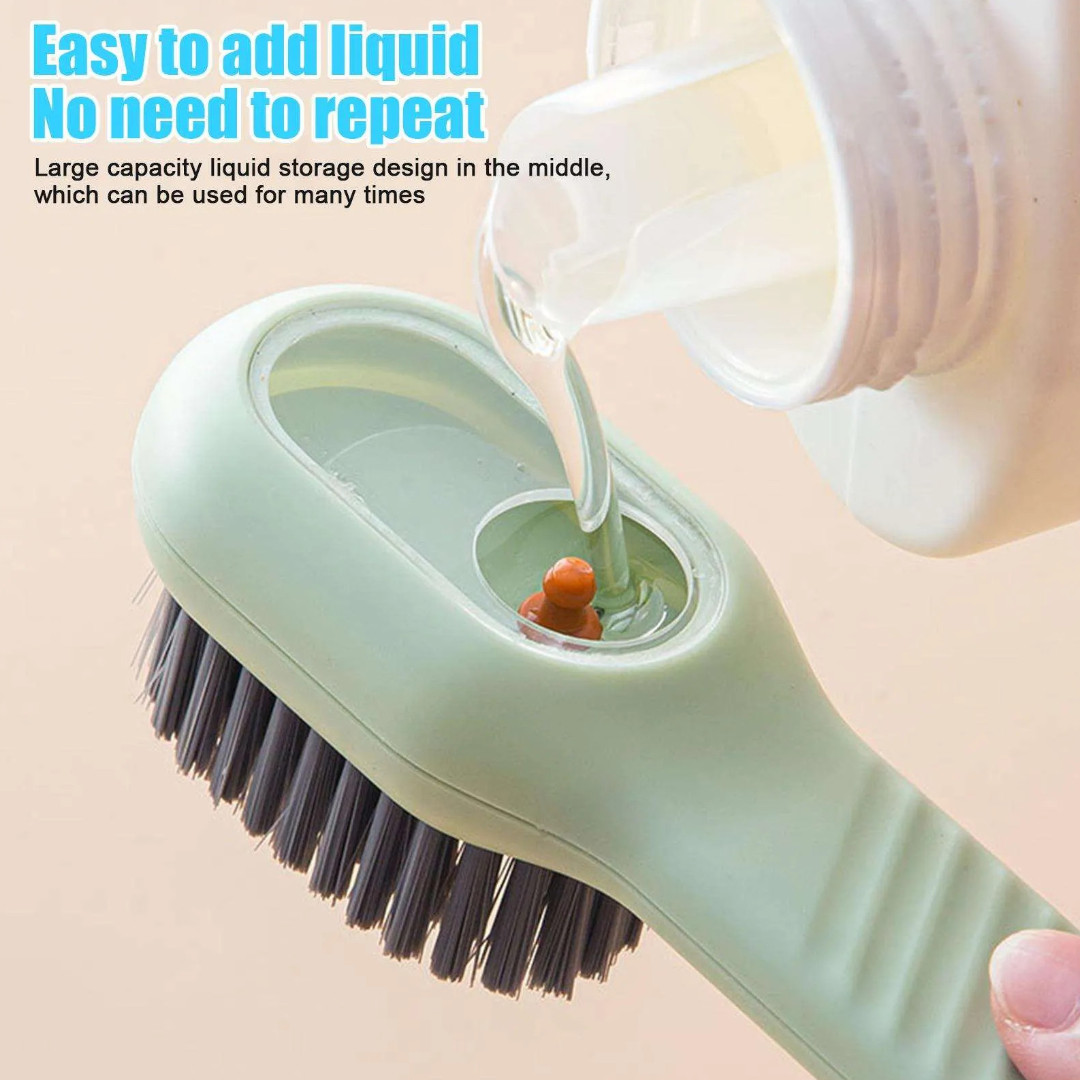 Multifunctional Shoes Clothes Brush with Soap Dispenser Automatic Liquid Discharge Bathroom Laundry Scrub Soft Cleaning Brushes Household Tools
